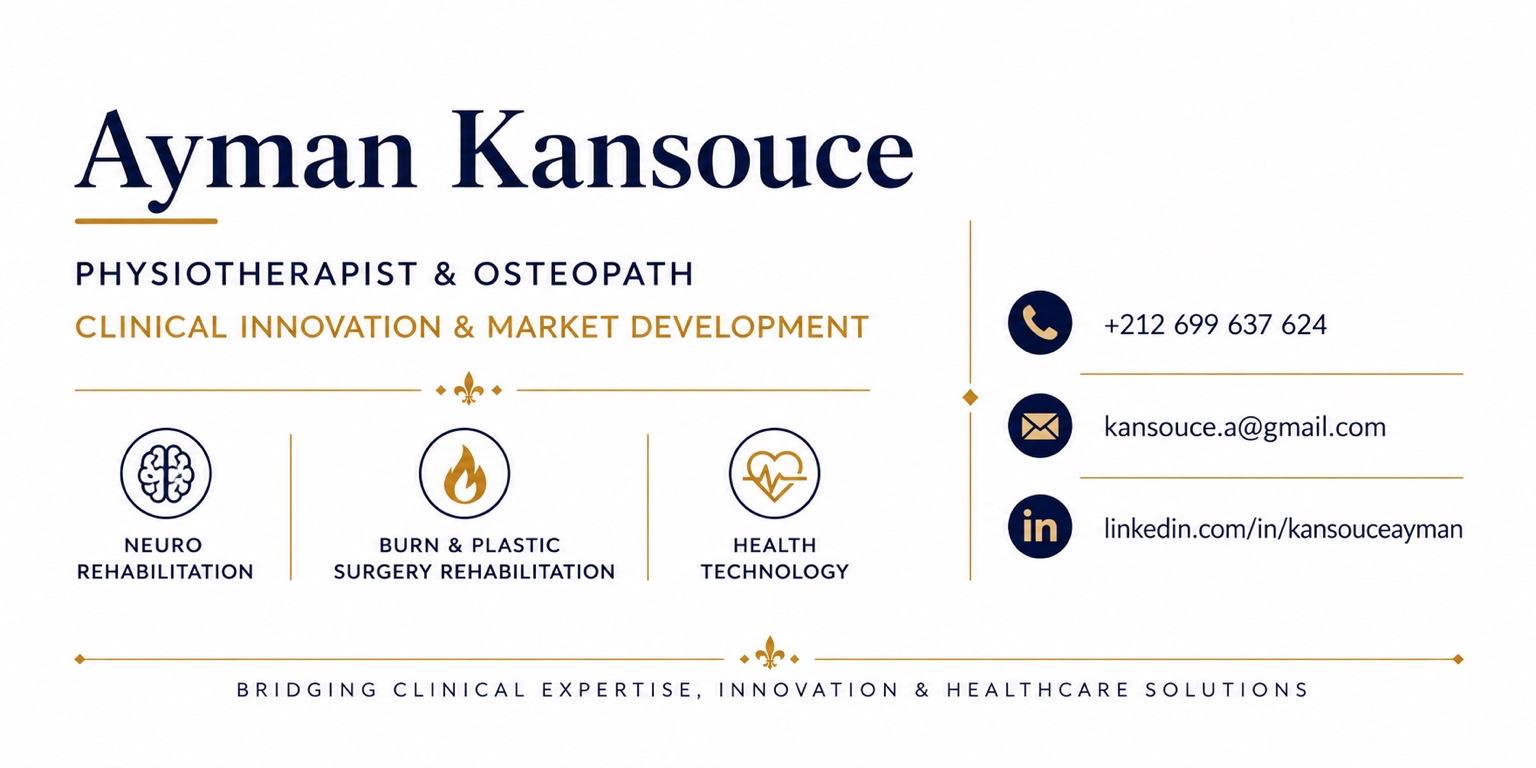Ayman Kansouce physiotherapist professional contact card